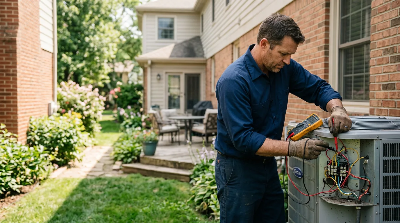 HVAC technician working near Leona, TX